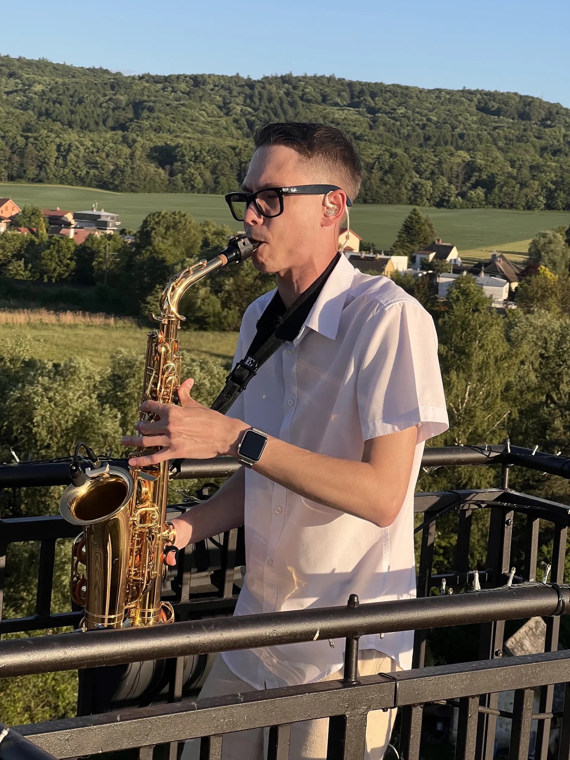 Kryštof Czyż szaxofonnal
